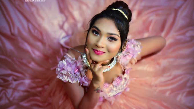 Bridal glam makeup portrait
