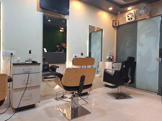 Studio interior with styling chairs
